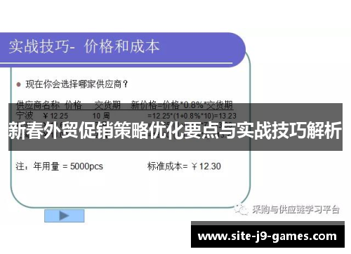 新春外贸促销策略优化要点与实战技巧解析